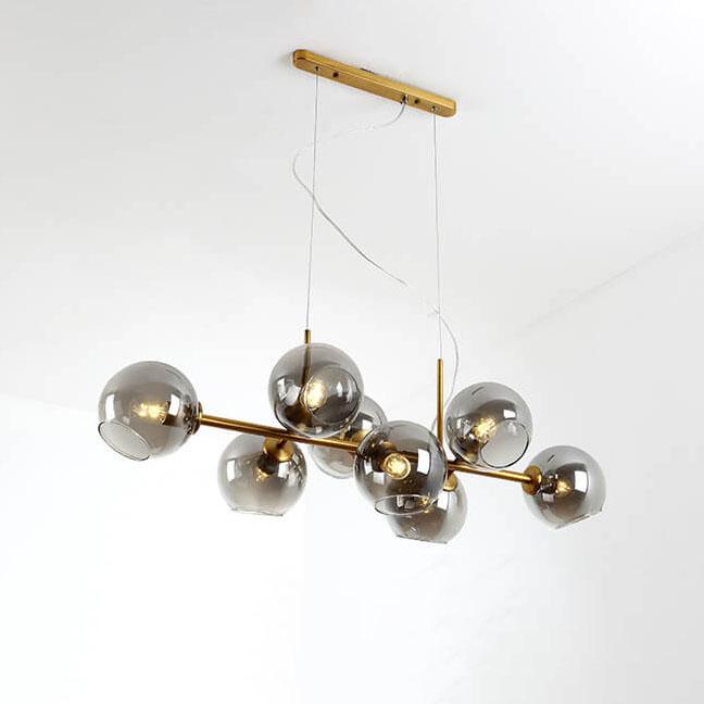 Elegant Modern Glass LED Chandelier Pendant Light for Dining Room