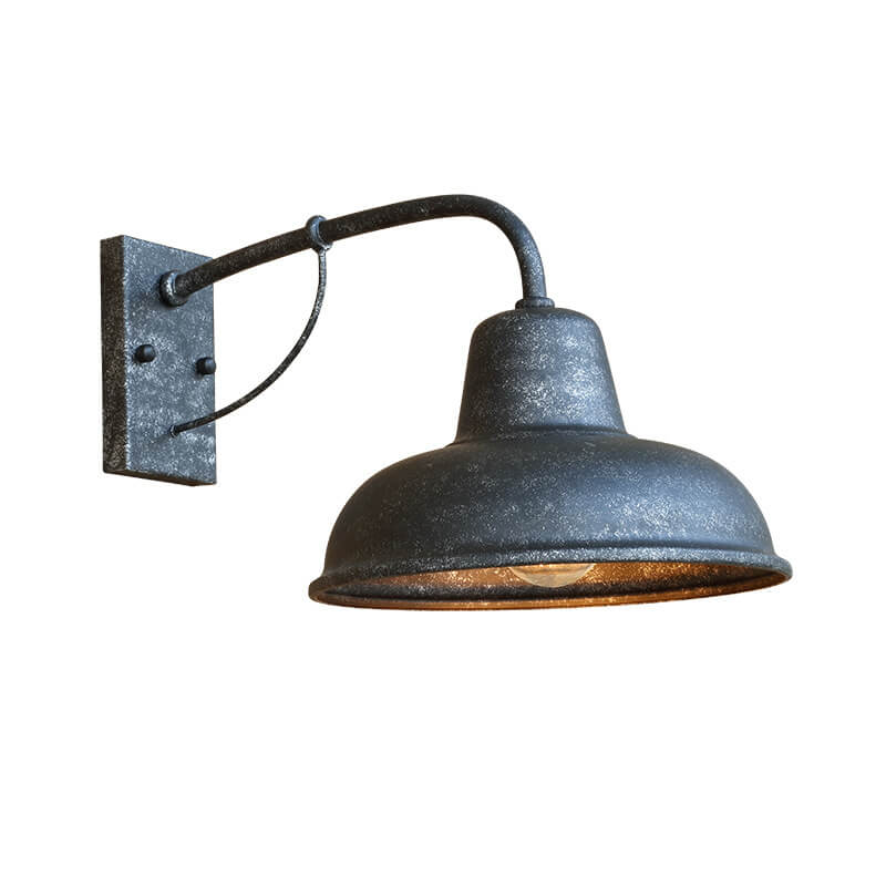 Antique-Style Waterproof Iron Outdoor Wall Sconce Lamp for Patio Garden