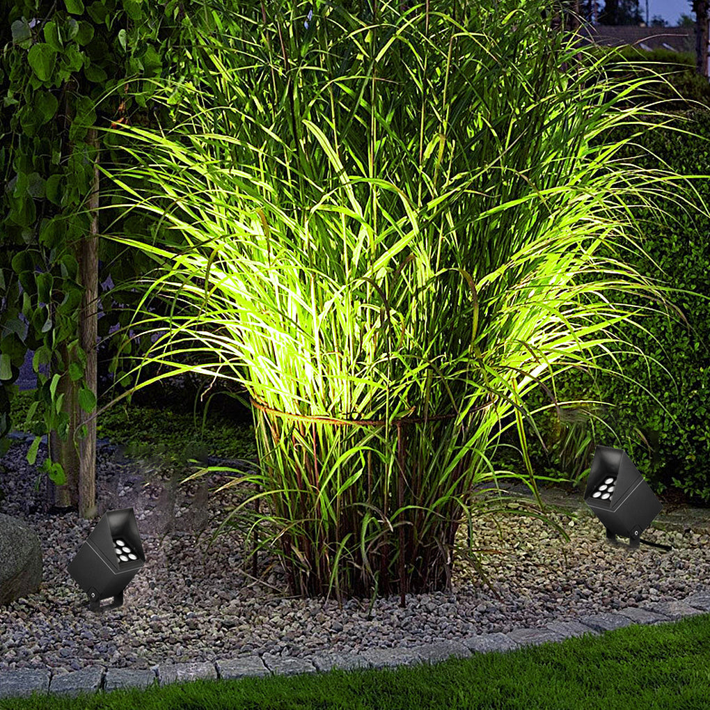 Modern Waterproof LED Tree Spotlights in Black for Outdoor Illumination