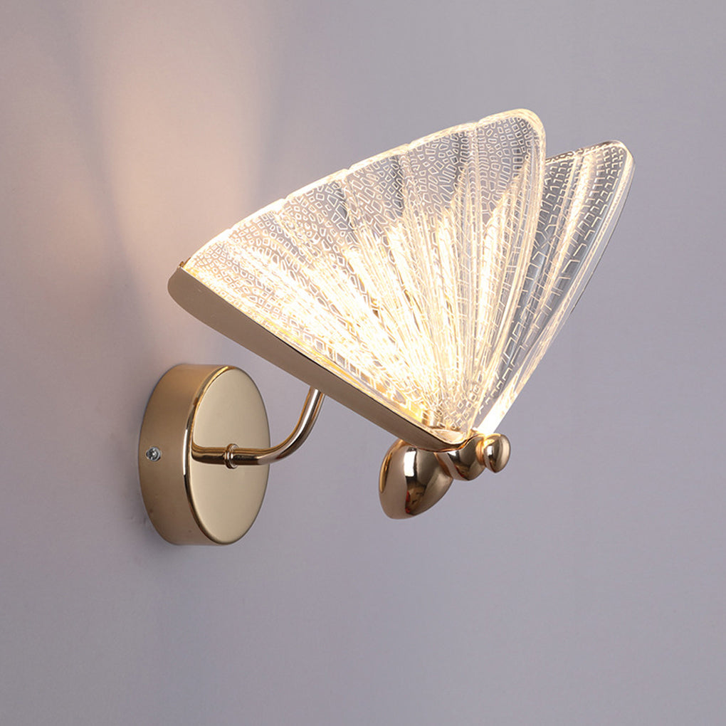 Elegant Metal and Acrylic Butterfly LED Wall Light for Modern Decor