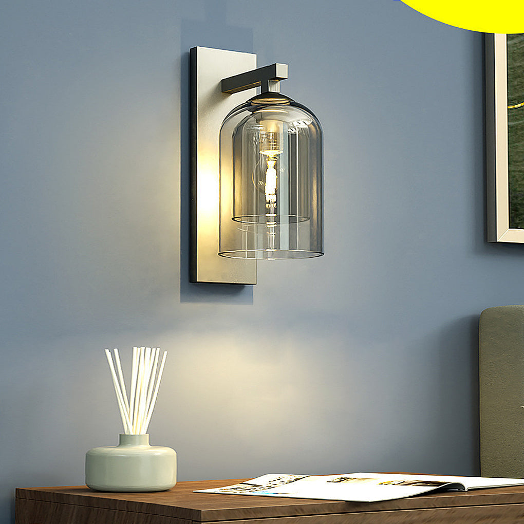 Nordic Minimalist Double-Layer Glass Wall Sconce for Living Room
