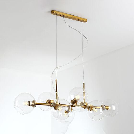 Elegant Modern Glass LED Chandelier Pendant Light for Dining Room