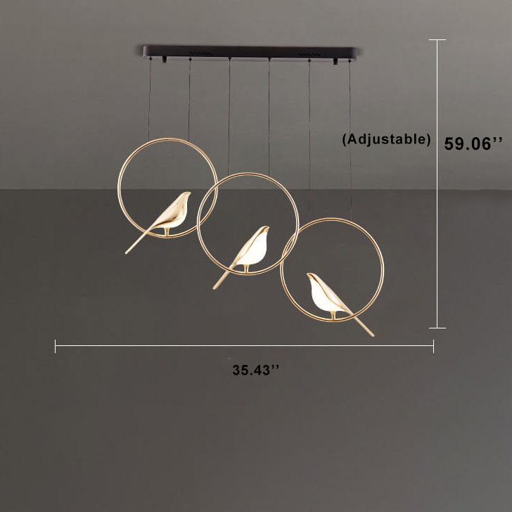 Nordic Bird-Shaped Acrylic LED Chandelier for Modern Living Spaces