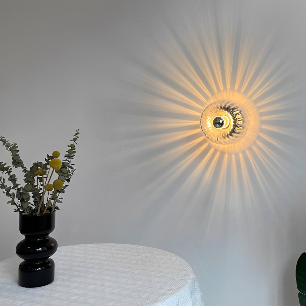 Modern Round Glass Jellyfish Wall Light Fixture for Contemporary Spaces
