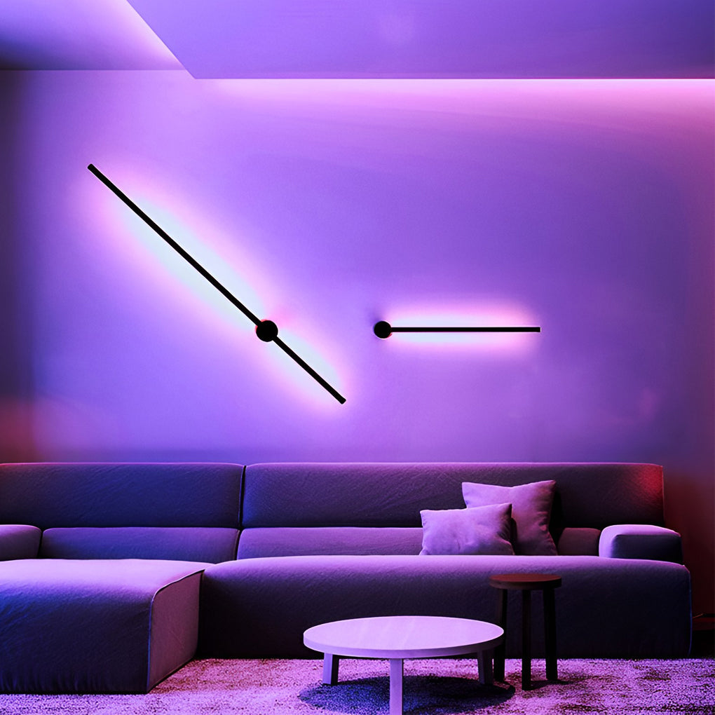 RGB Color-Changing LED Linear Wall Sconces for Modern Living Spaces