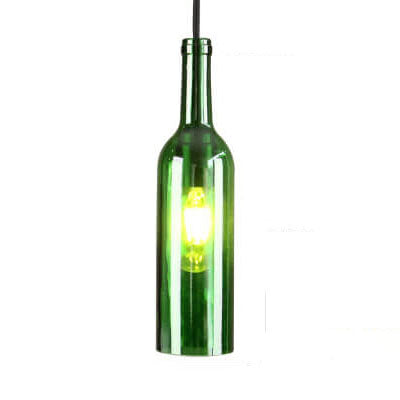Vintage Green Glass Pendant Light Fixture for Dining Room or Kitchen