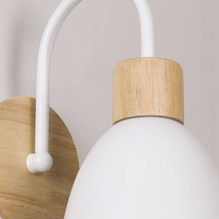 Elegant Nordic Style 1-Light Wall Sconce with Zipper Switch for Bedroom
