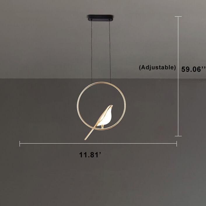 Nordic Bird-Shaped Acrylic LED Chandelier for Modern Living Spaces