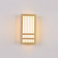 Contemporary White Wood and Acrylic Rectangular LED Wall Sconce for Living Room