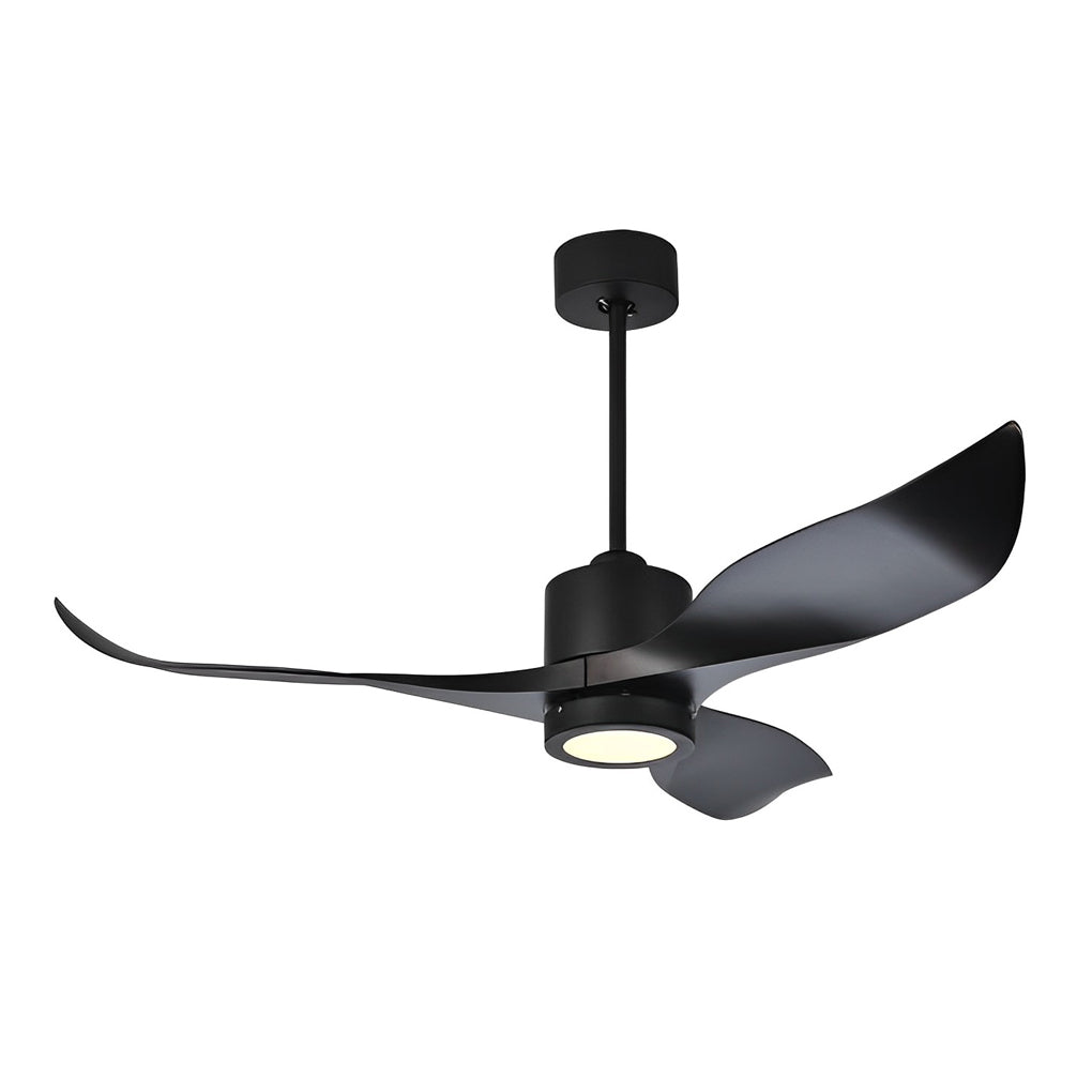 Nordic Style Silent 3-Blade LED Ceiling Fan with Remote for Living Room