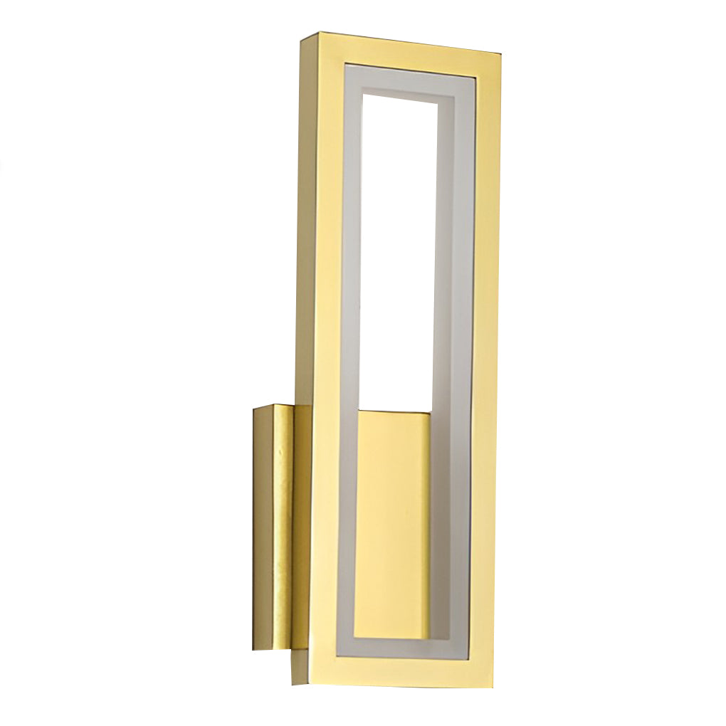 Sleek Rectangular White LED Wall Sconce Fixture for Modern Living Spaces