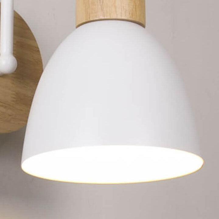 Elegant Nordic Style 1-Light Wall Sconce with Zipper Switch for Bedroom