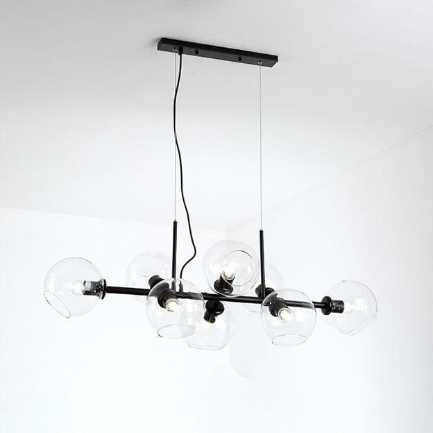 Elegant Modern Glass LED Chandelier Pendant Light for Dining Room