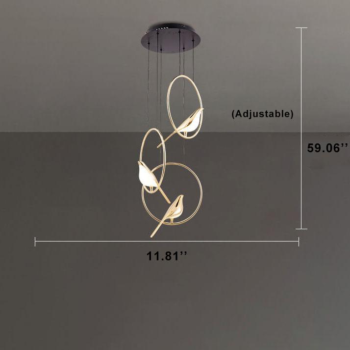 Nordic Bird-Shaped Acrylic LED Chandelier for Modern Living Spaces