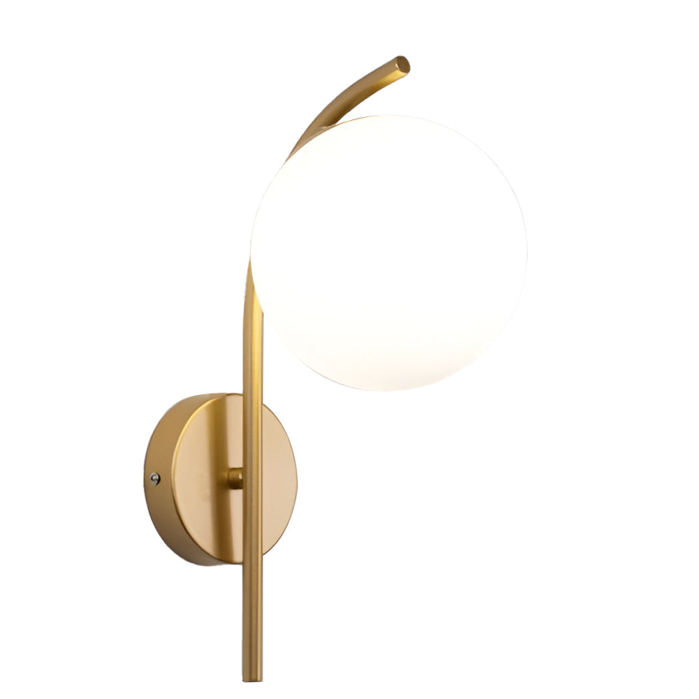 Elegant Nordic Glass Ball LED Wall Sconce Light for Bedroom Living Room
