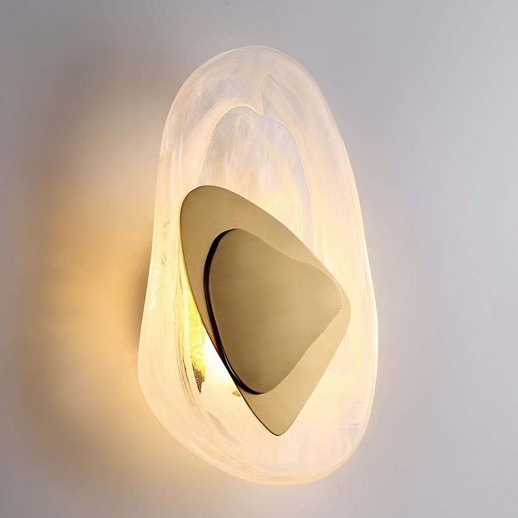 Contemporary Glass LED Wall Sconce with Three-Step Dimming for Living Room