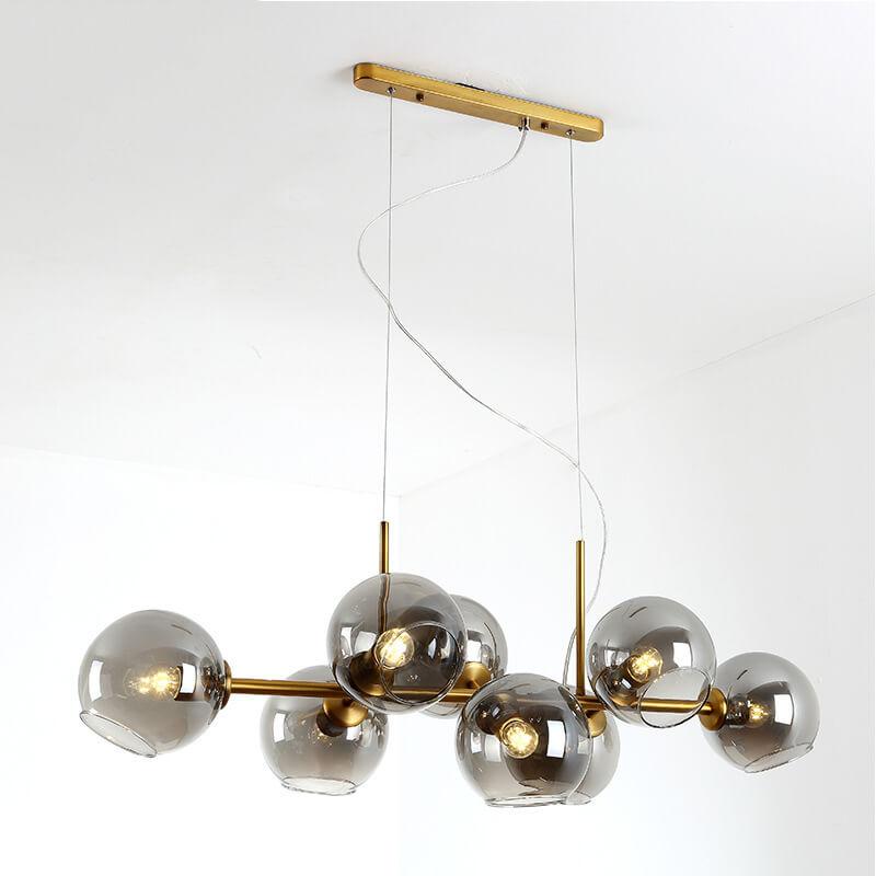 Elegant Modern Glass LED Chandelier Pendant Light for Dining Room