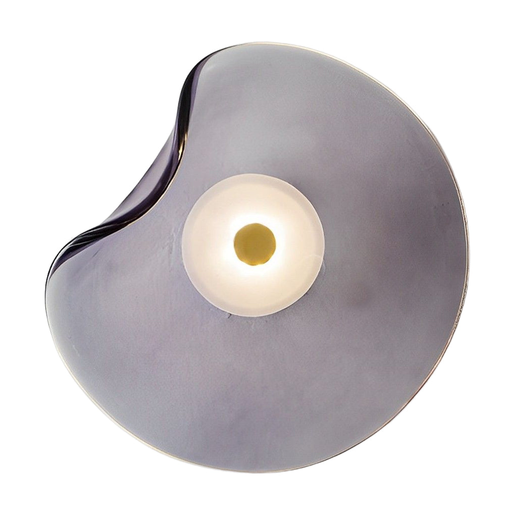 Postmodern Irregular Round Glass Wall Sconce for Stylish Home Lighting
