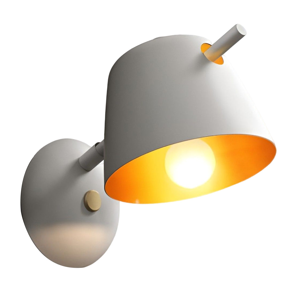 Matte Metal Nordic Hat-Style Wall Sconce Lighting for Modern Home Decor