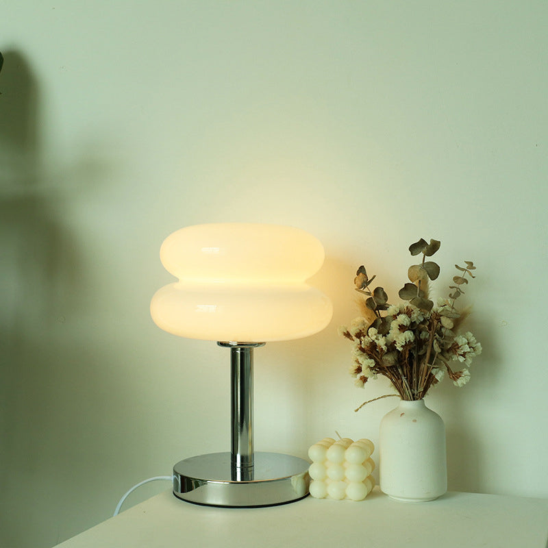 Contemporary Clear Glass 1-Light Table Lamp for Living Room or Bedroom