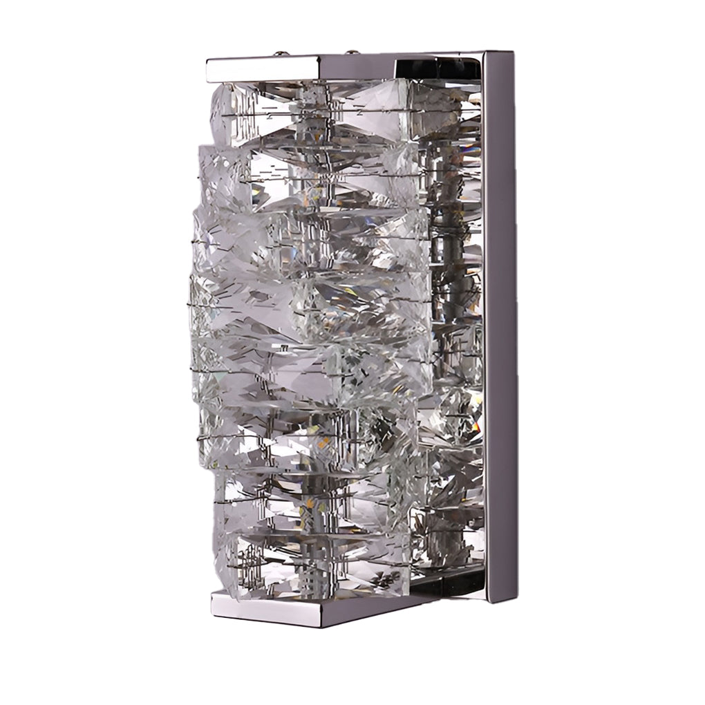 Modern Crystal LED Wall Sconce Light with Three Dimming Levels for Living Room