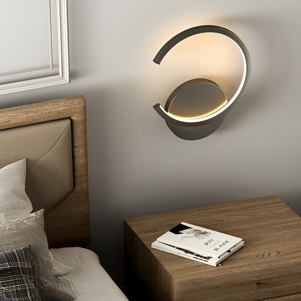 Nordic Round Stepless Dimming LED Wall Sconce Light for Living Room
