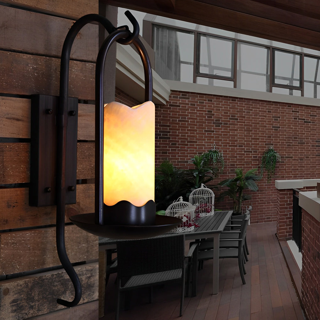 Black Retro Iron LED Wall Lamp in American Style for Home Accent Lighting