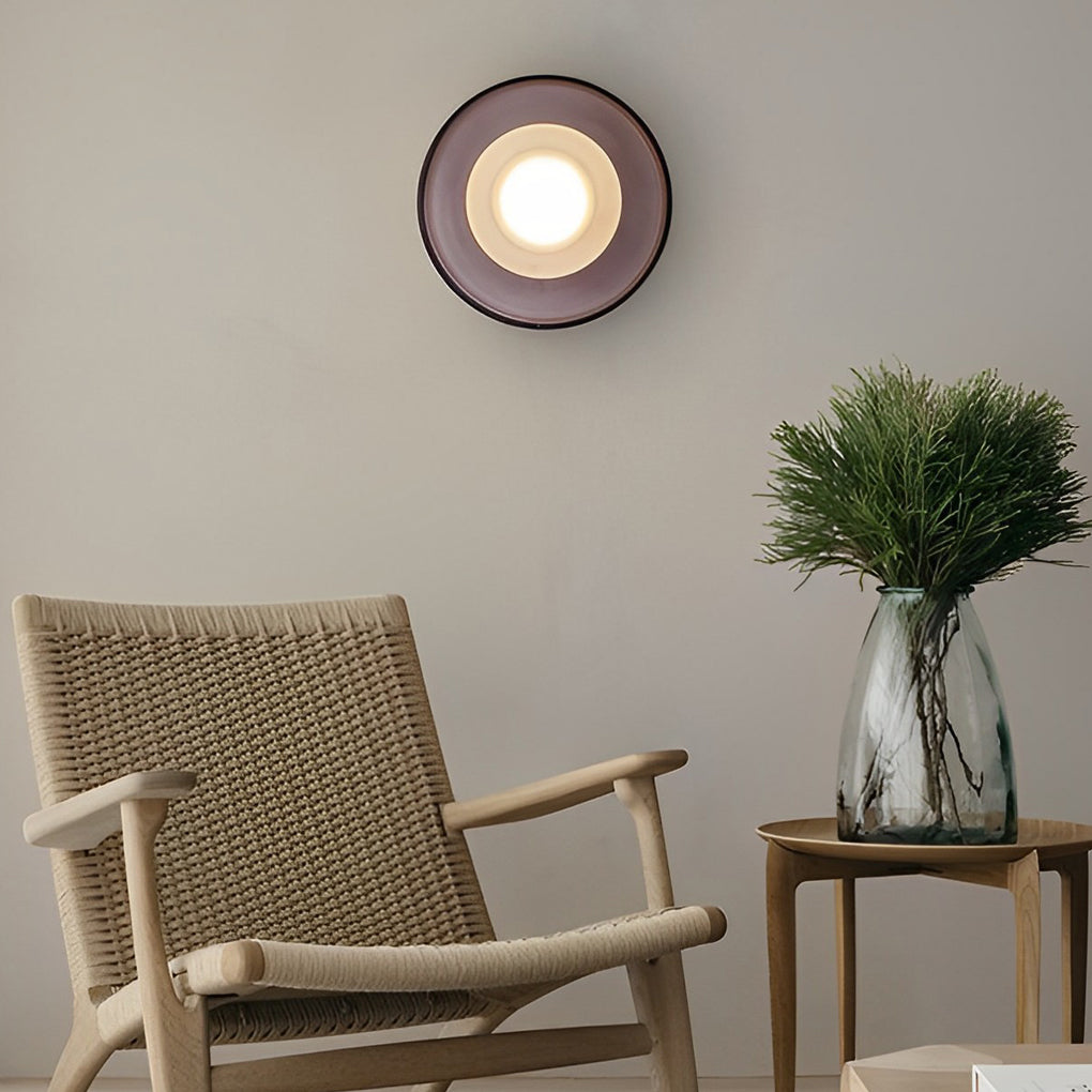 Post Modern Clear Glass LED Wall Sconce for Living Room & Hallway