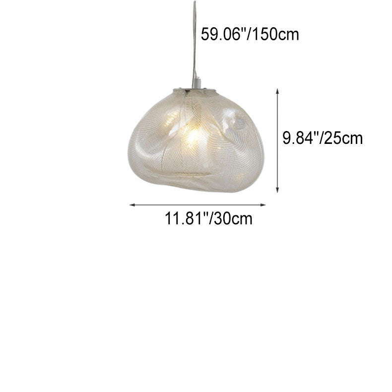 Contemporary Clear Glass Cloud Pendant Light for Living Room Dining Room
