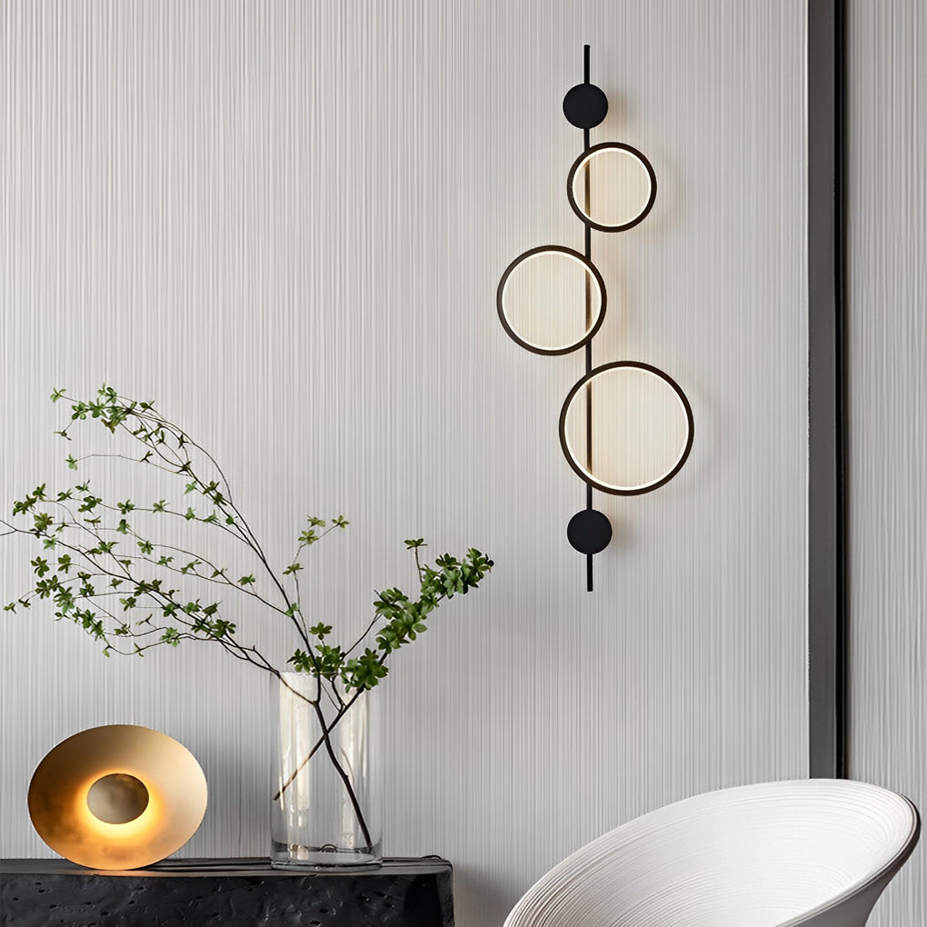 Modern Circular LED Wall Sconces - Creative Decorative Lighting for Living Room