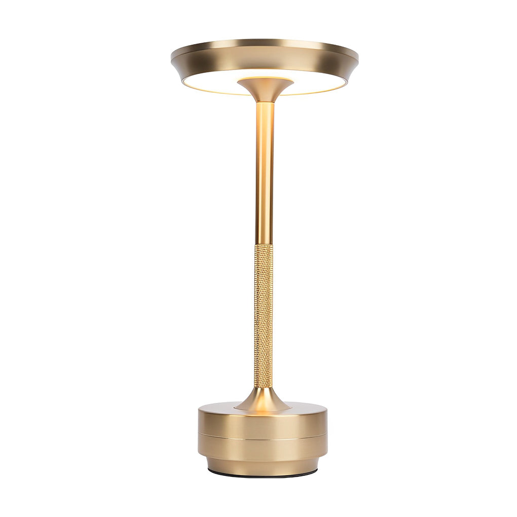 Modern Silver Plated Metal Cordless UFO Alien Table Lamp for Home Decor