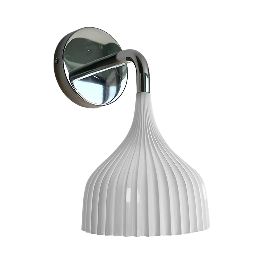 Modern Iron Pleated Lampshade Wall Sconce for Living Room Decor