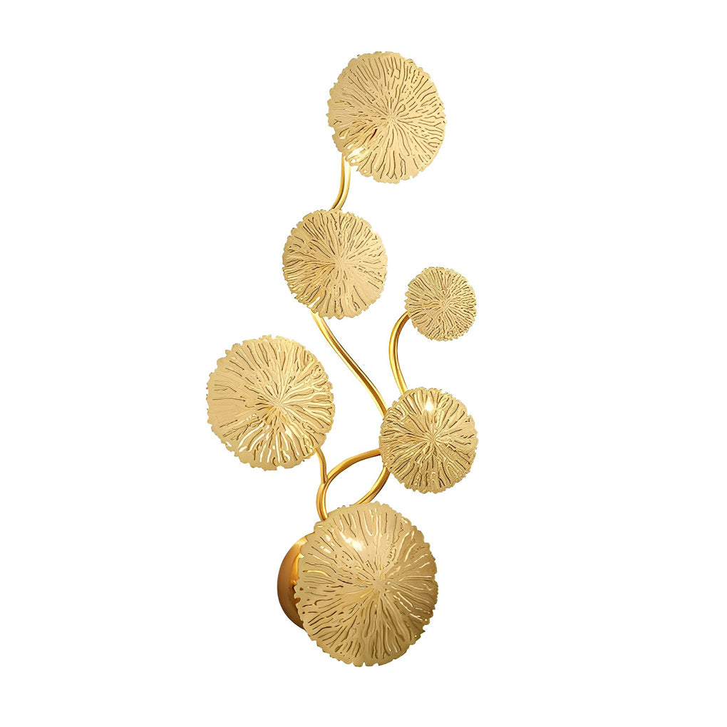 Modern Stainless Steel Lotus Leaf Wall Sconces for Living Room Decor