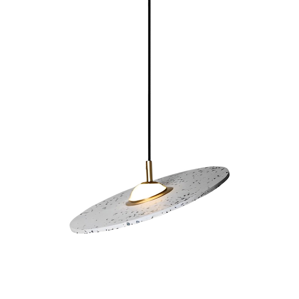 Colorful Round Terrazzo Glass LED Pendant Light for Modern Living Spaces
