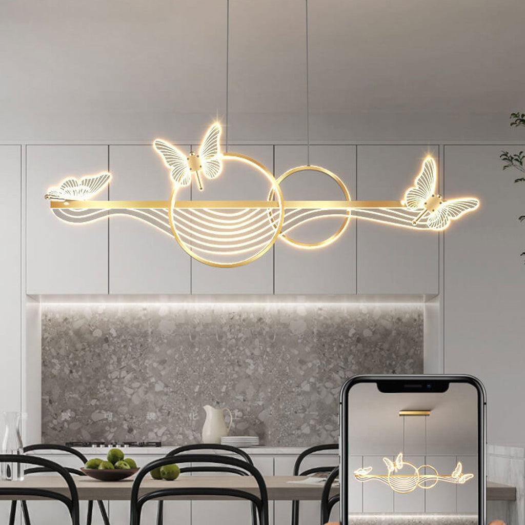 Luxury Nordic Style LED Chandelier Pendant Light for Kitchen Island