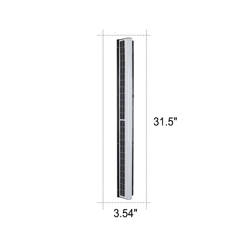 Contemporary Black Acrylic Solar LED Waterproof Garden Wall Light