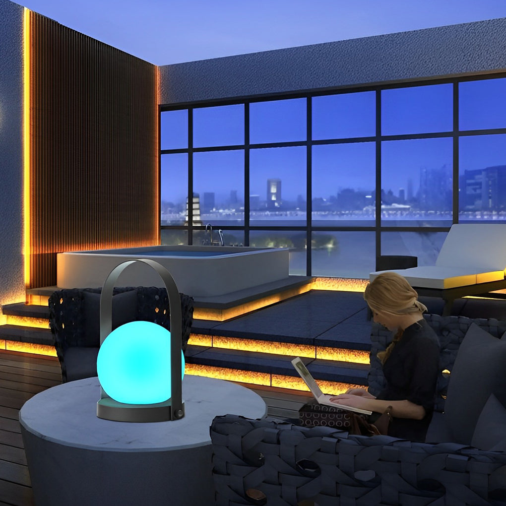 Contemporary Opal RGB Mini LED Table Lamp with Remote for Home Décor