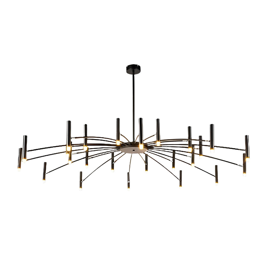 Stylish Adjustable Metal LED Chandelier for Dining Room - Three-Step Dimming