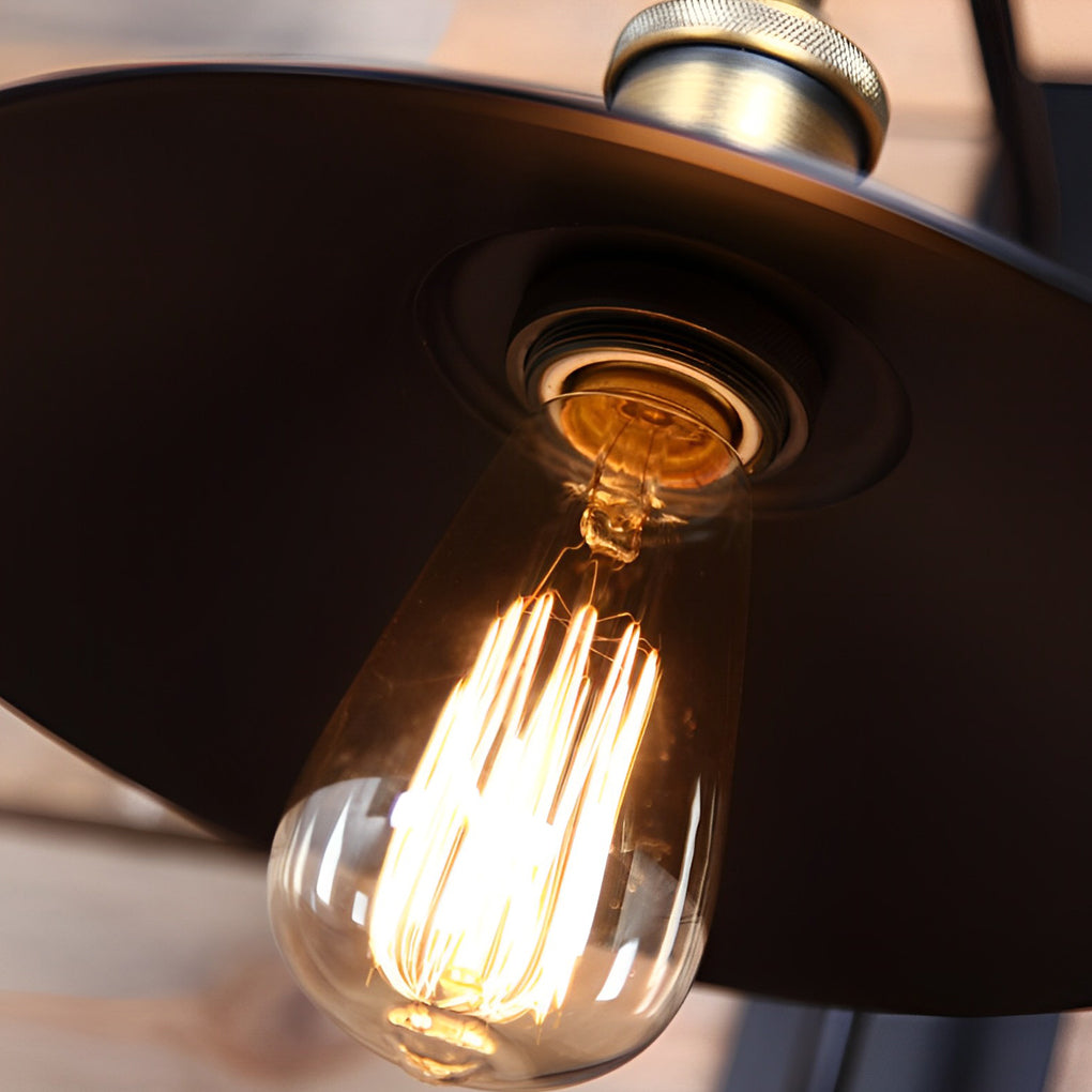 Black Retro Industrial Adjustable LED Wall Sconce Light for Living Room