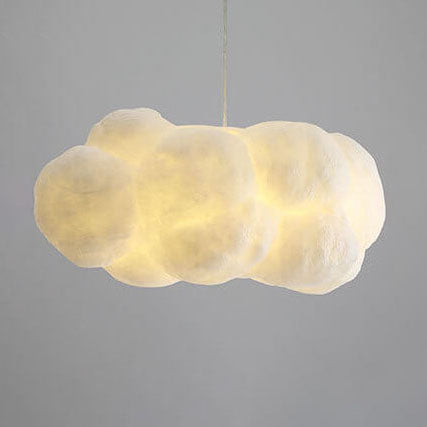 Contemporary White Fabric LED Pendant Light for Bedroom or Living Room