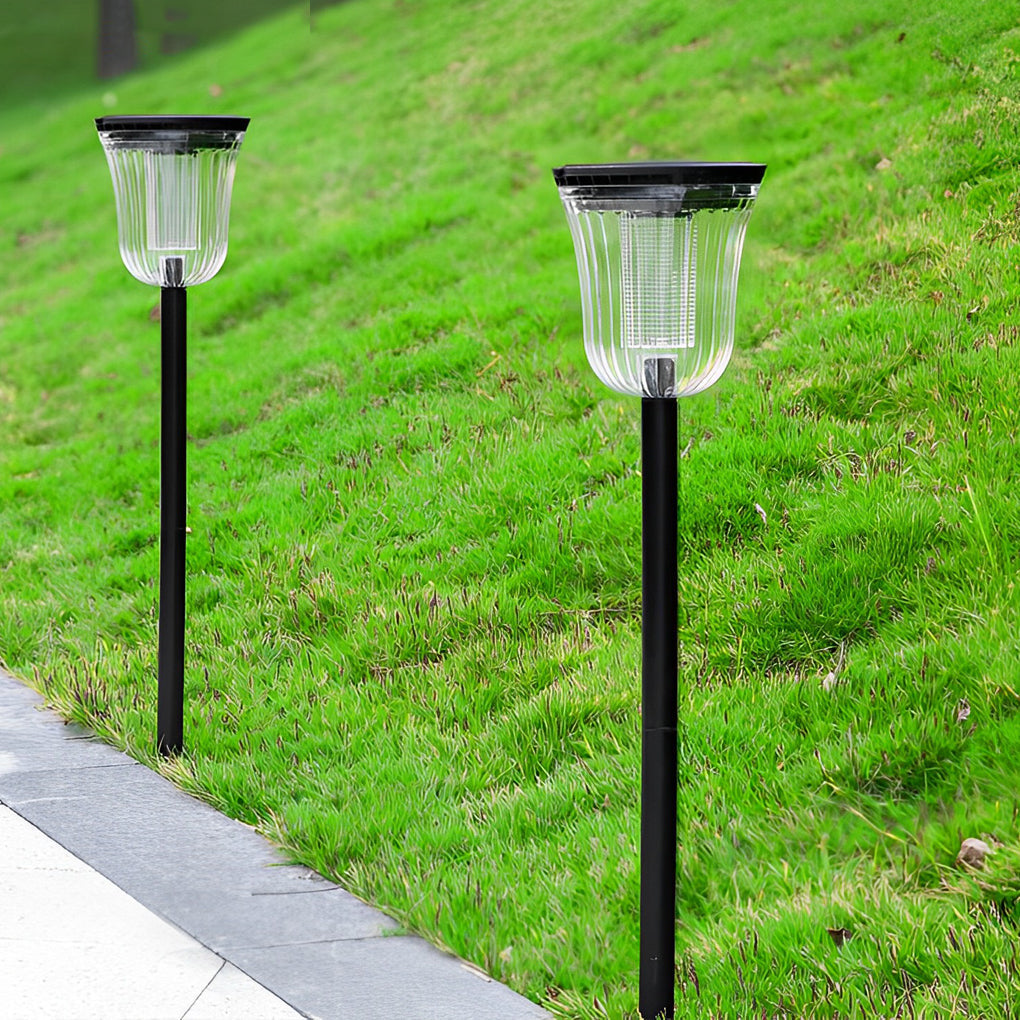 2-Pack Solar-Powered Motion Sensor Outdoor Garden Lights, Waterproof Design