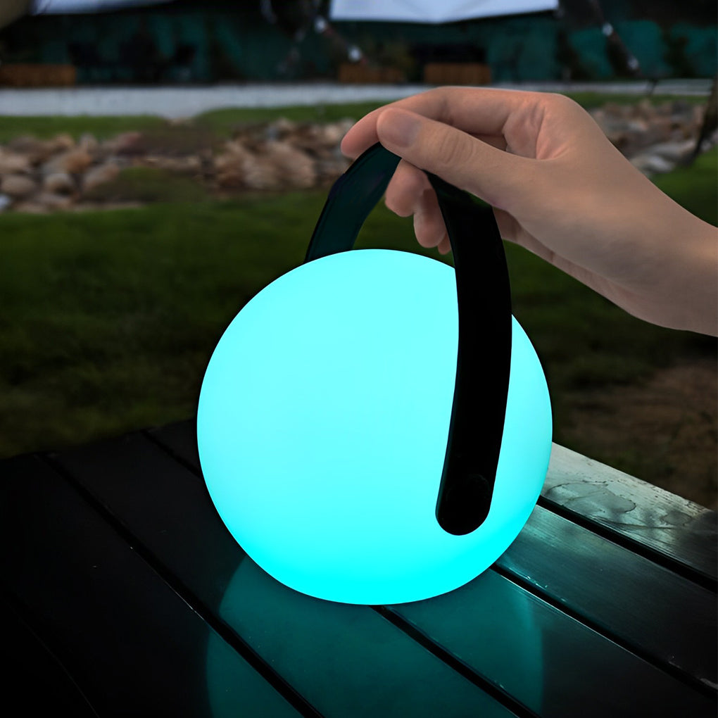 Colorful 6-Inch Portable RGB Sphere Table Lamp for Modern Home Decor