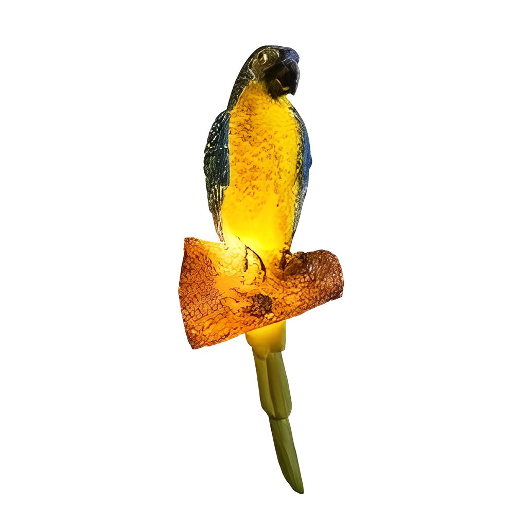 Colorful Resin Parrot Design 24V Waterproof LED Outdoor Garden Light