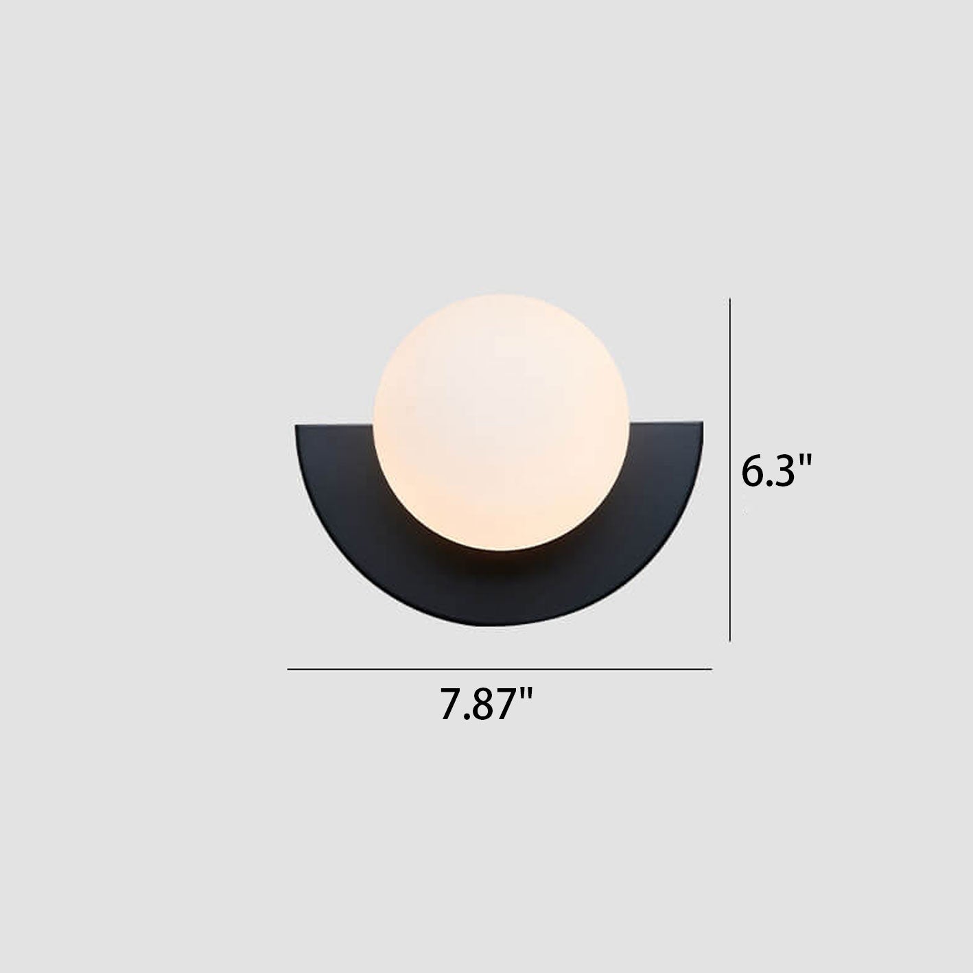 Colorful Minimalist Glass Spherical Wall Sconce for Modern Hallway