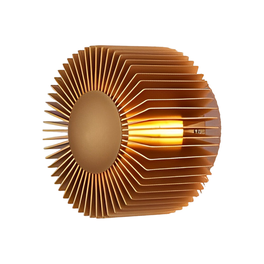 Aluminum Round Sunflower LED Wall Light Fixture for Modern Home Decor