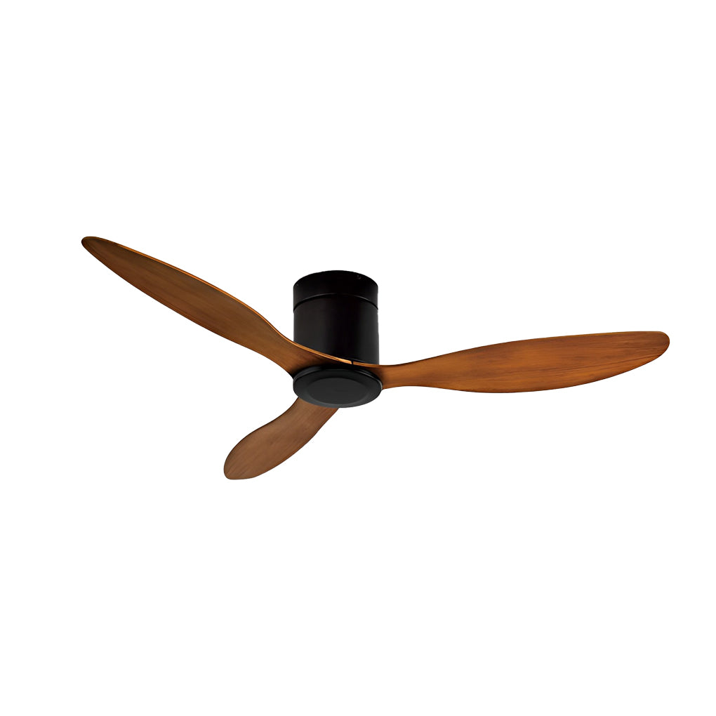 Modern White Ceiling Fan with 3 Blades, LED Lights, and Remote for Living Room