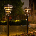 Weatherproof Black LED Outdoor Post Light with Smart Light Control