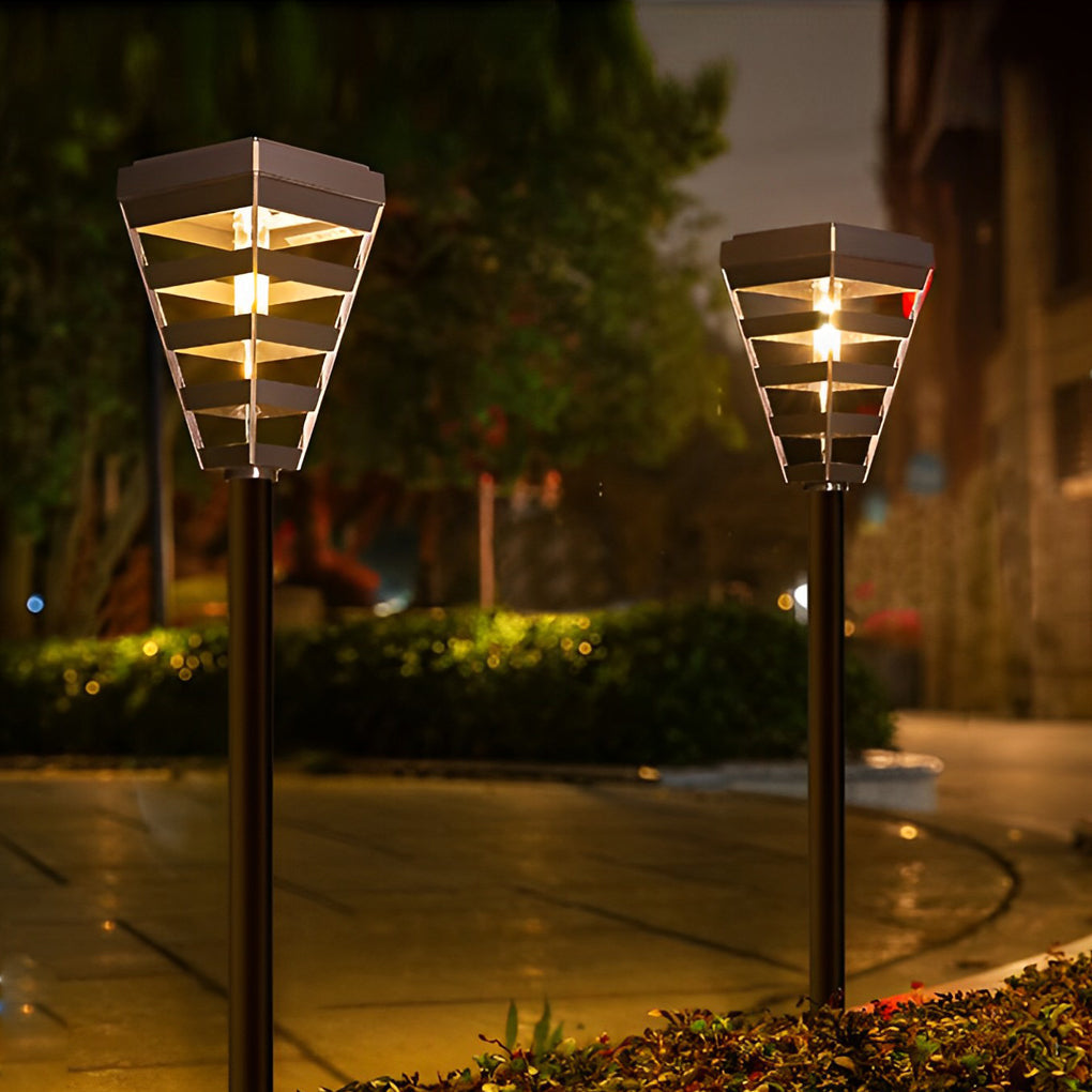 Weatherproof Black LED Outdoor Post Light with Smart Light Control
