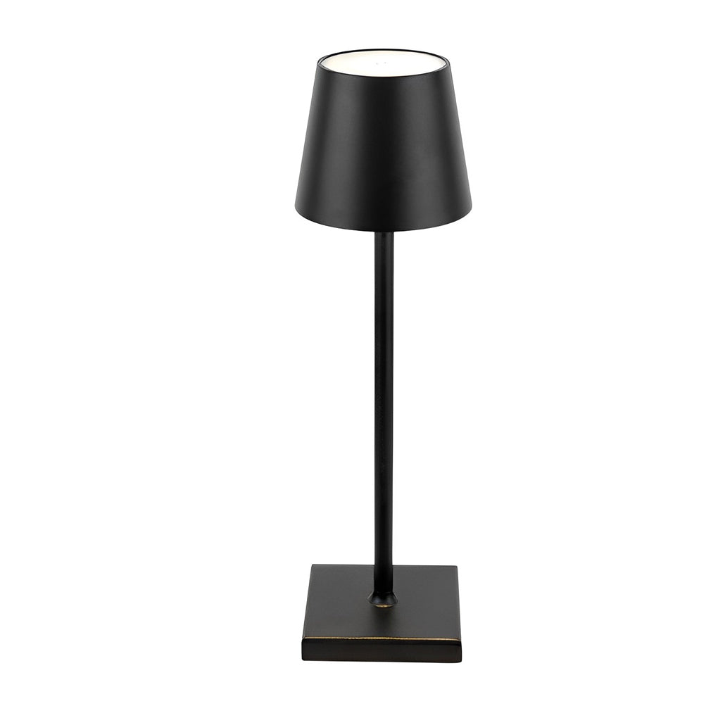 Stylish Aluminum Portable Rechargeable Touch-Control Table Lamp - Grey