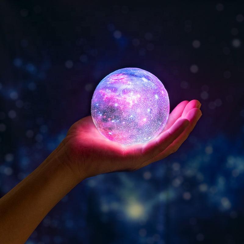 Realistic 3D Printed Moon Lamp, Night Light for Bedroom Decor, Blue